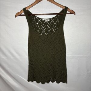 Angel Kiss (Francesca's) Knit Tank Top Olive Green Size M